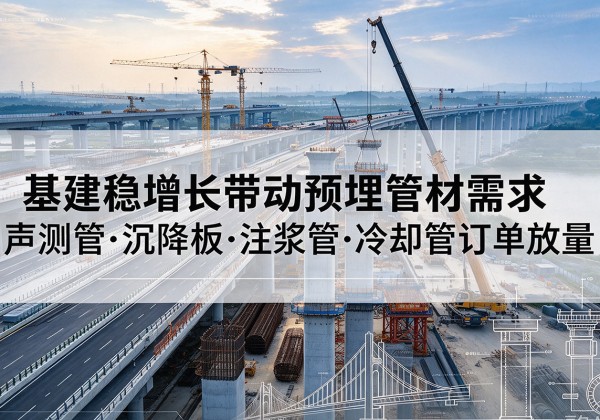 南岗基建稳增长带动预埋监测管材需求，声测管、沉降板、注浆管订单持续放量