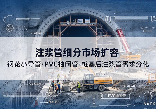 南岗注浆管细分市场扩容，隧道钢花小导管、PVC 袖阀管、桩基后注浆管需求分化